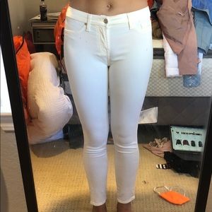 7 for All Mankind White Ankle Jeans